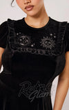Hell Bunny Celeste Dress in Black sun moon