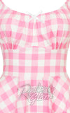 Hell Bunny Pink Gingham Cindy Midi Dress gingham