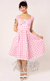 Hell Bunny Pink Gingham Cindy Midi Dress
