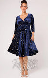 Hell Bunny Clara Dress in Navy Stars