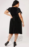 Hell Bunny Disenchanted Dress in Black curvy back