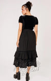 Hell Bunny Disenchanted Skirt in Black back