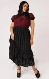 Hell Bunny Disenchanted Skirt in Black plus sized