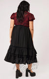 Hell Bunny Disenchanted Skirt in Black plus sized back