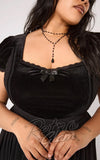 Hell Bunny Disenchanted Top In Black plus sized gothic