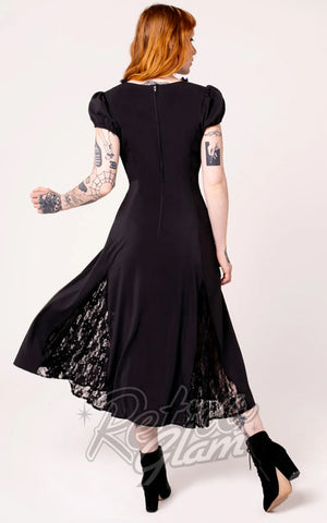 Hell Bunny Edith Dress in Black back