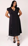 Hell Bunny Edith Dress in Black curvy