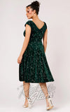 Hell Bunny Estelle Dress in Green Stars back