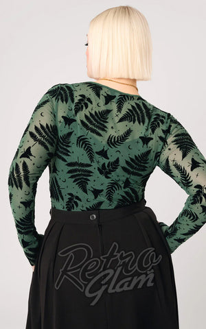 Hell Bunny Fearn Mesh Top plus sized back