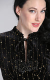 Hell Bunny Galactica Dress in Black Velvet gothic