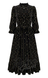 Hell Bunny Galactica Dress in Black Velvet cad