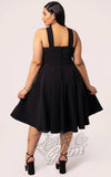 Hell Bunny Gina Dress in Black plus size back