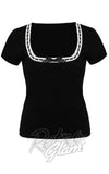 Hell Bunny Gracie Top in Black - Pre-Order
