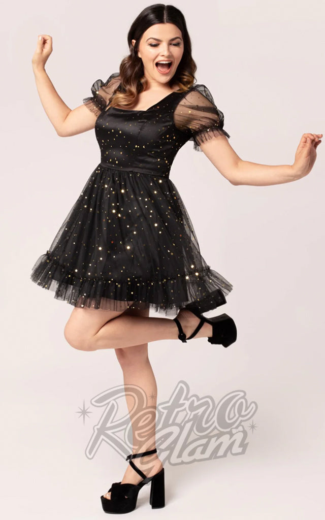 Hell Bunny Infinity Mini Dress in Black