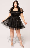 Hell Bunny Infinity Mini Dress in Black curvy