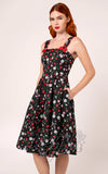 Hell Bunny Isobel Dress in Strawberry Print 