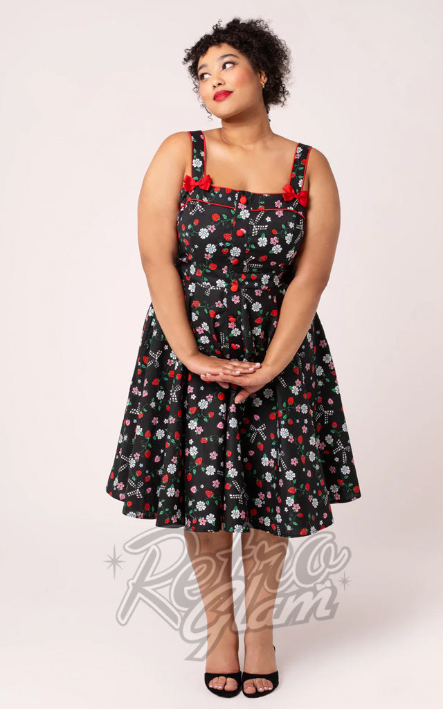 Hell Bunny Isobel Dress in Strawberry Print - Pre-Order
