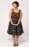 Hell Bunny Isobel Dress in Strawberry Print plus sized