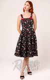Hell Bunny Isobel Dress in Strawberry Print  pinup