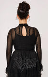 Hell Bunny Maude Top in Black - Pre-Order