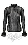 Hell Bunny Maude Top in Black - Pre-Order