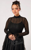 Hell Bunny Maude Top in Black - Pre-Order