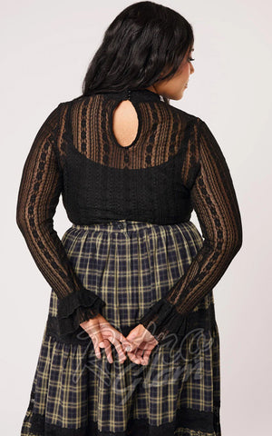 Hell Bunny Maude Top in Black - Pre-Order