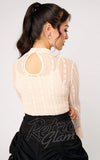Hell Bunny Maude Top in Ivory back