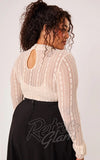 Hell Bunny Maude Top in Ivory plus size back