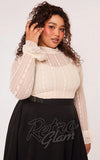 Hell Bunny Maude Top in Ivory plus sized