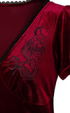 Hell Bunny Medusa Dress in Burgundy snakes