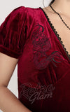 embroidery detail snakes and florals