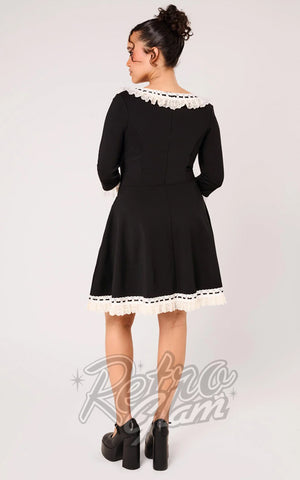 Hell Bunny Moira Lace Trim Dress back