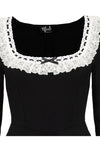 Hell Bunny Moira Lace Trim Dress collar