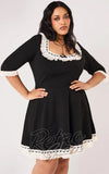Hell Bunny Moira Lace Trim Dress plus sized