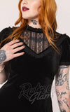 Hell Bunny Black Velvet Mourning Dress lace