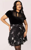 Hell Bunny Black Velvet Mourning Top plus sized