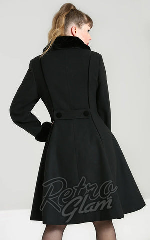 Hell Bunny Olwin Coat in Black back