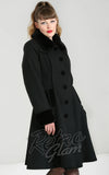 Hell Bunny Olwin Coat in Black winter