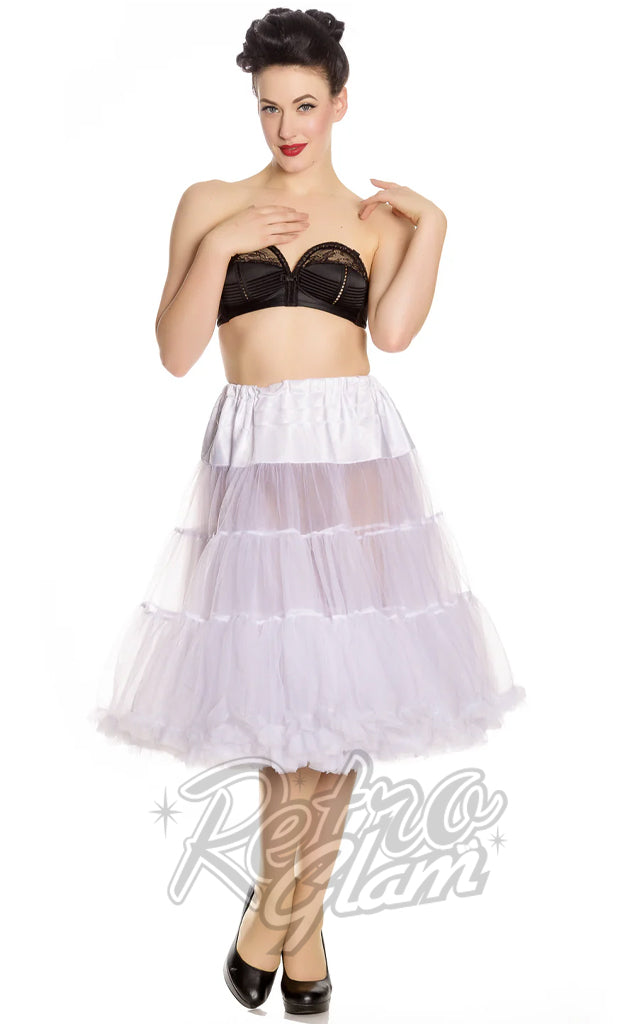 Hell Bunny Penelope Petticoat in White - XL/2XL only