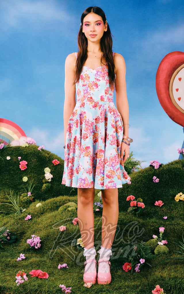 Hell Bunny X Care Bears Picnic Bear Knee Dress