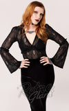 Hell Bunny Rhea Top In Black Lace