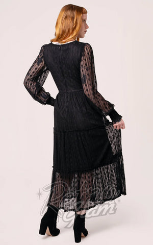 Hell Bunny Rhianne Dress in Black Lace back