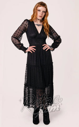 Hell Bunny Rhianne Dress in Black Lace