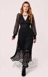 Hell Bunny Rhianne Dress in Black Lace gothic