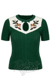 Hell Bunny Robin Top detail Christmas