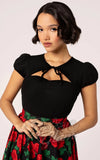 Hell Bunny Priscilla Top In Black