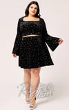 Hell Bunny Vela Velvet Skirt plus size