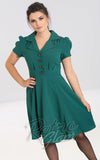 Hell Bunny Vera Lynn Dress in Green 1940s