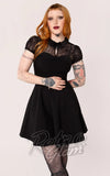 Hell Bunny Viola Dress With Spiderweb Mesh detail